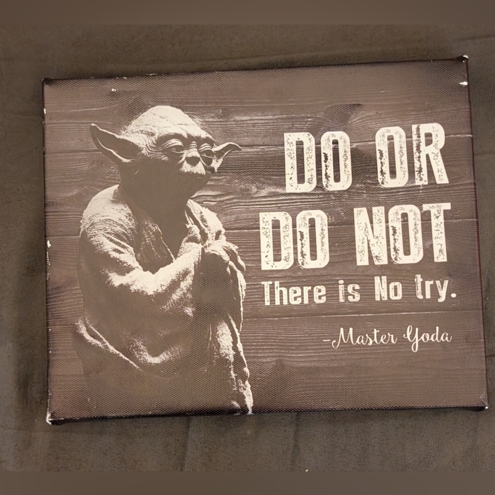 Disney Brown Yoda Canvas Art